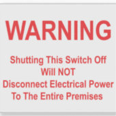 Als u deze schakelaar uitschakelt, wordt de stroom sticker (Voorkant)