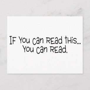 Als u dit kunt lezen, kunt u briefkaart