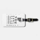 Als u dit oogtestschema kunt lezen bagagelabel (Voorkant horizontaal)