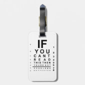 Als u dit oogtestschema kunt lezen bagagelabel (Achterkant verticaal)