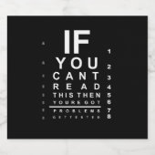 Als u dit oogtestschema kunt lezen - Donker Bier Etiket (Enkel label)