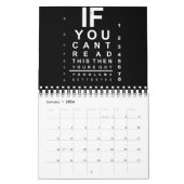 Als u dit oogtestschema kunt lezen - Donker Kalender (Jan 2026)