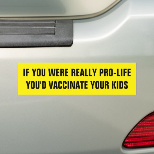 ALS U ECHT PRO-LEVEN WAS BUMPERSTICKER (Op auto)
