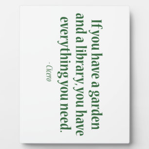 Als u een tuin en een bibliotheek hebt fotoplaat