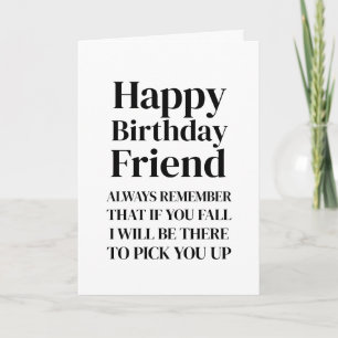 Als u Herfst wit Funny Happy Birthday Vriend Kaart