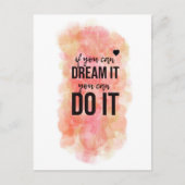 "Als u het kunt dromen" Citaat Briefkaart (Voorkant)