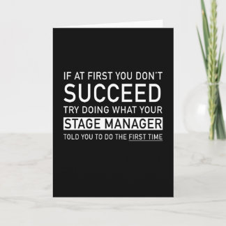 Als u in het begin niet slaagt - De Funny Manager  Kaart