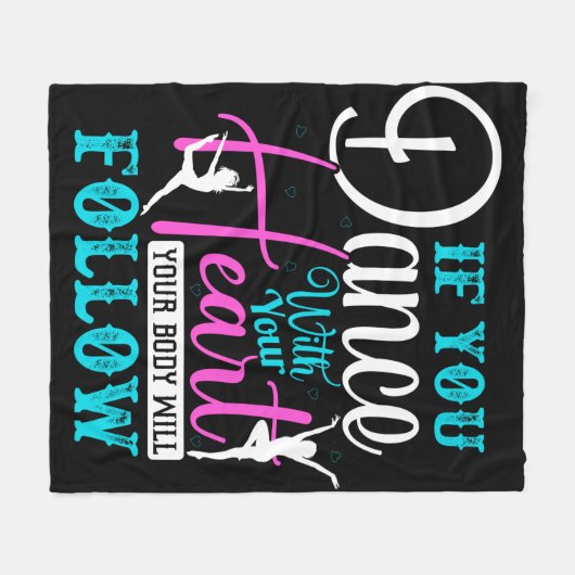 Als u met uw hart danst fleece deken (Voorkant (Horizontaal))