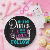 Als u met uw hart danst papieren bordje (Feest)