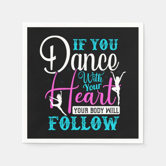 Als u met uw hart danst servet (Voorkant)