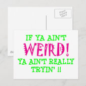 als u niet BIZAR bent! Briefkaart (Voorkant / Achterkant)