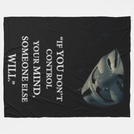 ALS U UW MENING NIET BEHEERT FLEECE DEKEN (Voorkant (Horizontaal))