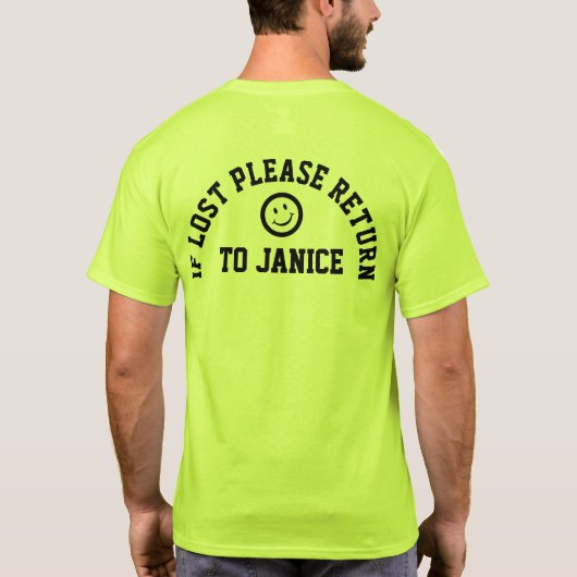 Als u verloren gaat, retourneert u een leuk slogt- t-shirt (Achterkant)