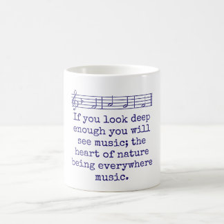 Als u voldoende diep kijkt - muziekprijsopgave koffiemok