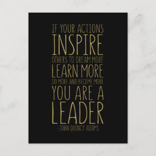 Als uw acties anderen inspireren, John Quincy Adam Briefkaart
