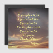 ALS UW PLAN CONFUCIUS MAGNETISCHE KAART (Voorkant / Achterkant)