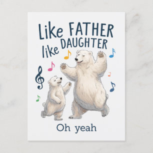 Als vader als dochter Funny Dad Polar Beer Briefkaart