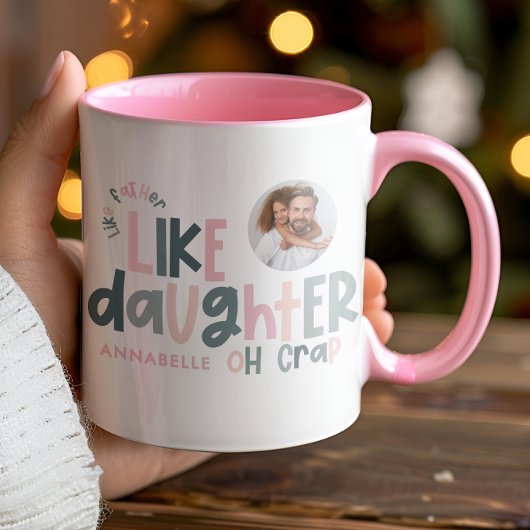 Als vader als dochter grappige foto mok