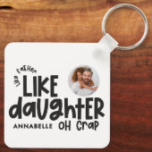Als vader als dochter grappige foto sleutelhanger (Achterkant)