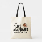 Als vader als dochter grappige foto tote bag (Achterkant)