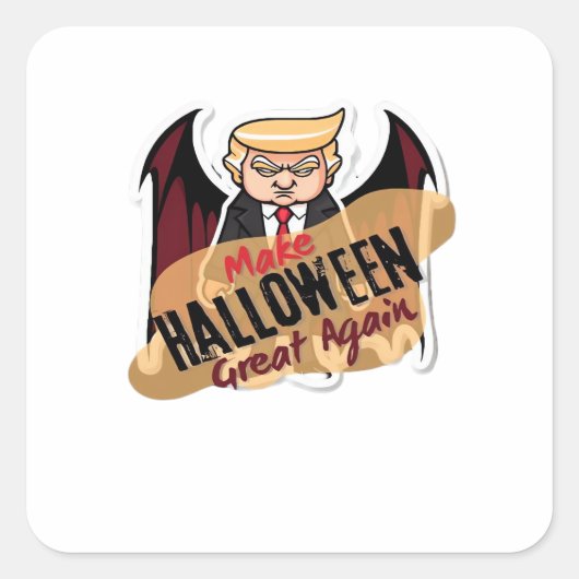 Als vampier - Maak Halloween weer geweldig. Classi Vierkante Sticker (Voorkant)