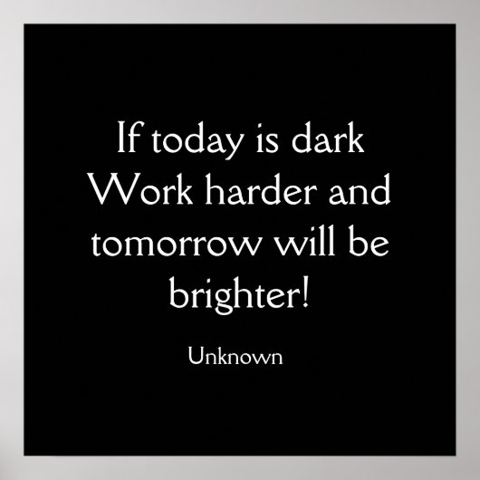 Als vandaag donker is poster (Voorkant)