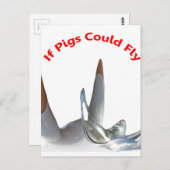 Als varkens kunnen vliegen briefkaart (Voorkant / Achterkant)