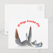 Als varkens kunnen vliegen briefkaart (Voorkant / Achterkant)