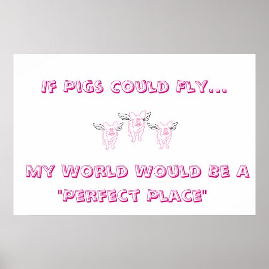 Als varkens Poster kunnen vliegen (Voorkant)
