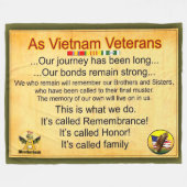 ALS VIETNAMVETERANS FLEECE DEKEN (Voorkant (Horizontaal))