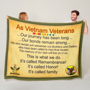 ALS VIETNAMVETERANS FLEECE DEKEN