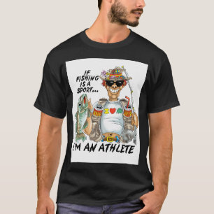 Als vissen een sport is, ben ik een atleet t-shirt