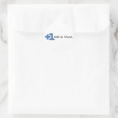 Als vriend toevoegen - plus één ronde sticker (Tas)