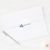 Als vriend toevoegen - plus één ronde sticker (Envelop)