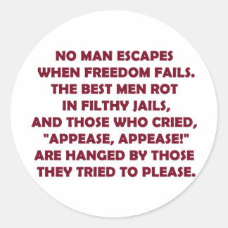 Als vrijheid mislukt ronde sticker