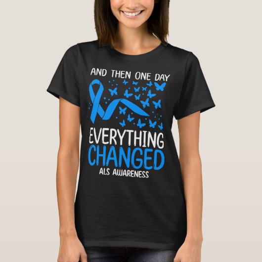 ALS Warrior Ribbon Disease Fighter ALS Awareness T-shirt (Voorkant)
