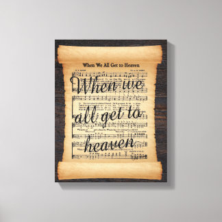 Als we allemaal naar de hemel gaan, gestrekte canv canvas afdruk