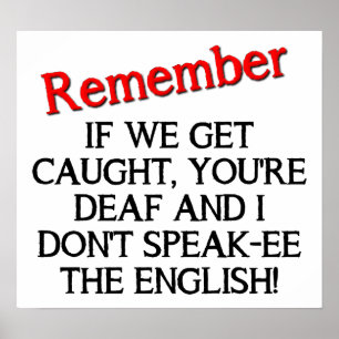 Als we gepakt worden Grappige Poster