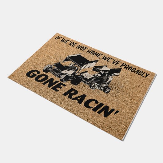 Als we niet thuis zijn, hebben we waarschijnlijk r deurmat (Schuin)