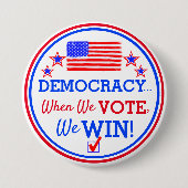 Als we stemmen winnen we de Button van Kamala Harr (Voorkant)