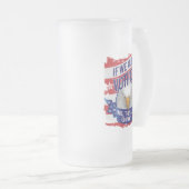 Als we stoppen met stemmen - grappige Amerikaanse  Matglas Bierpul (Voorkant rechts)