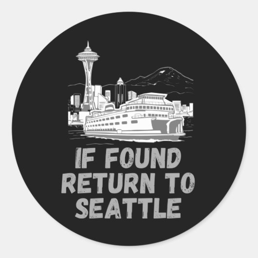 Als we terugkeren naar Seattle - Washington Pride Ronde Sticker (Voorkant)