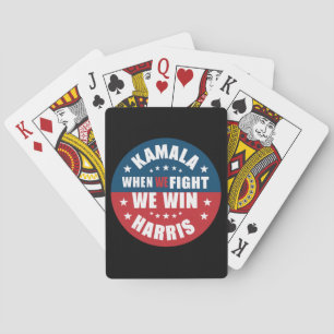 Als we vechten winnen we 2024 Kamala Harris USA Pokerkaarten