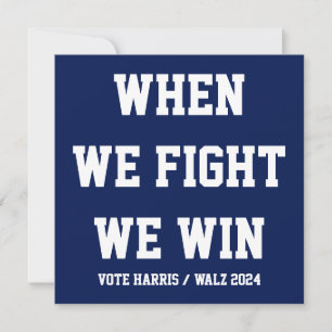 Als we vechten winnen we Harris Walz