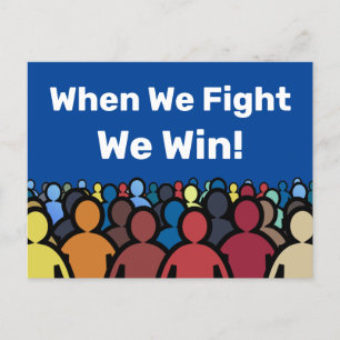 Als we vechten winnen we Harris Walz Briefkaart