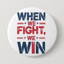 Als we vechten, winnen we ronde Button
