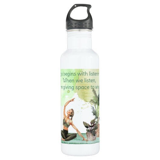 Als we Waterverf Yoga Water Fles beluisteren (Voorkant)