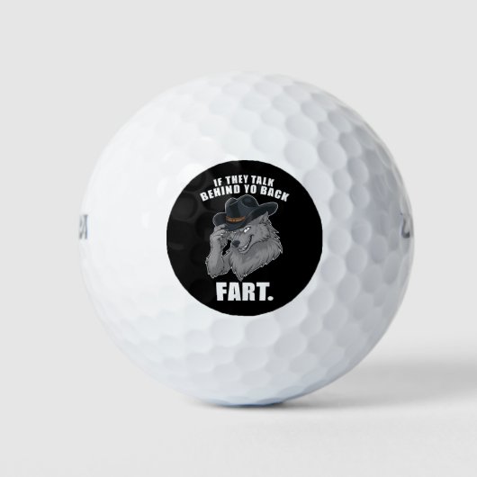 Als ze achter je rug praten Fart Meme Golfballen (Voorkant)