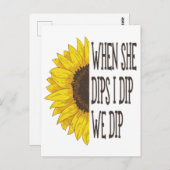 Als ze me dipt, dan dip ik... briefkaart (Voorkant / Achterkant)