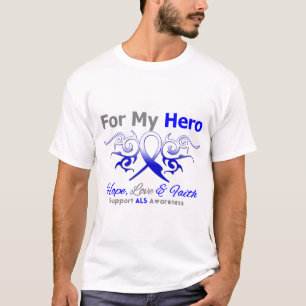 ALS Ziekte Tribal Ribbon Hero T-shirt